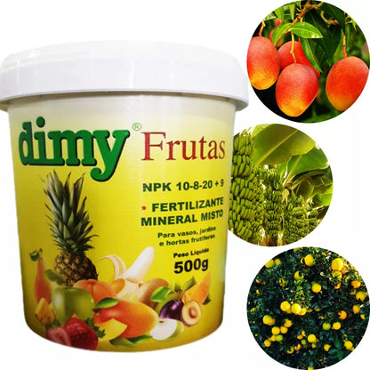 Fertilizante Frutas 500gr Npk 10-08-20 + 9 | Dimy