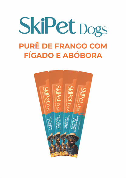 Snack Cremoso Skipet Dogs Frango Fígado E Abóbora Emb 4X15g