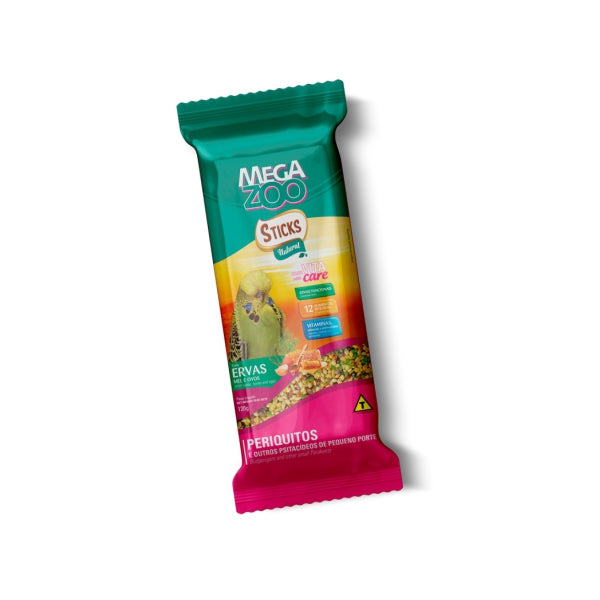 Sticks Natural Megazoo Sabor Ervas para Periquitos 120g