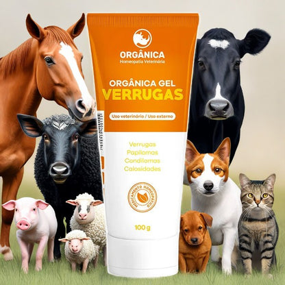 Orgânica Gel para Remoção de Verrugas 100g | Uso em Cães, Gatos, Equinos, Caprinos, Ovinos e Suínos | OrgaPet