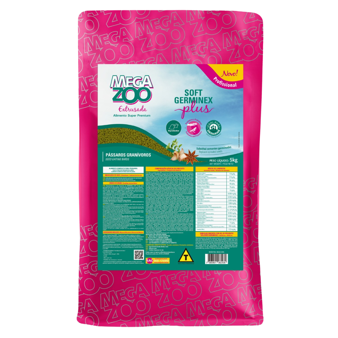 Ração Pássaros Granívoros Germinex 5kg | Megazoo
