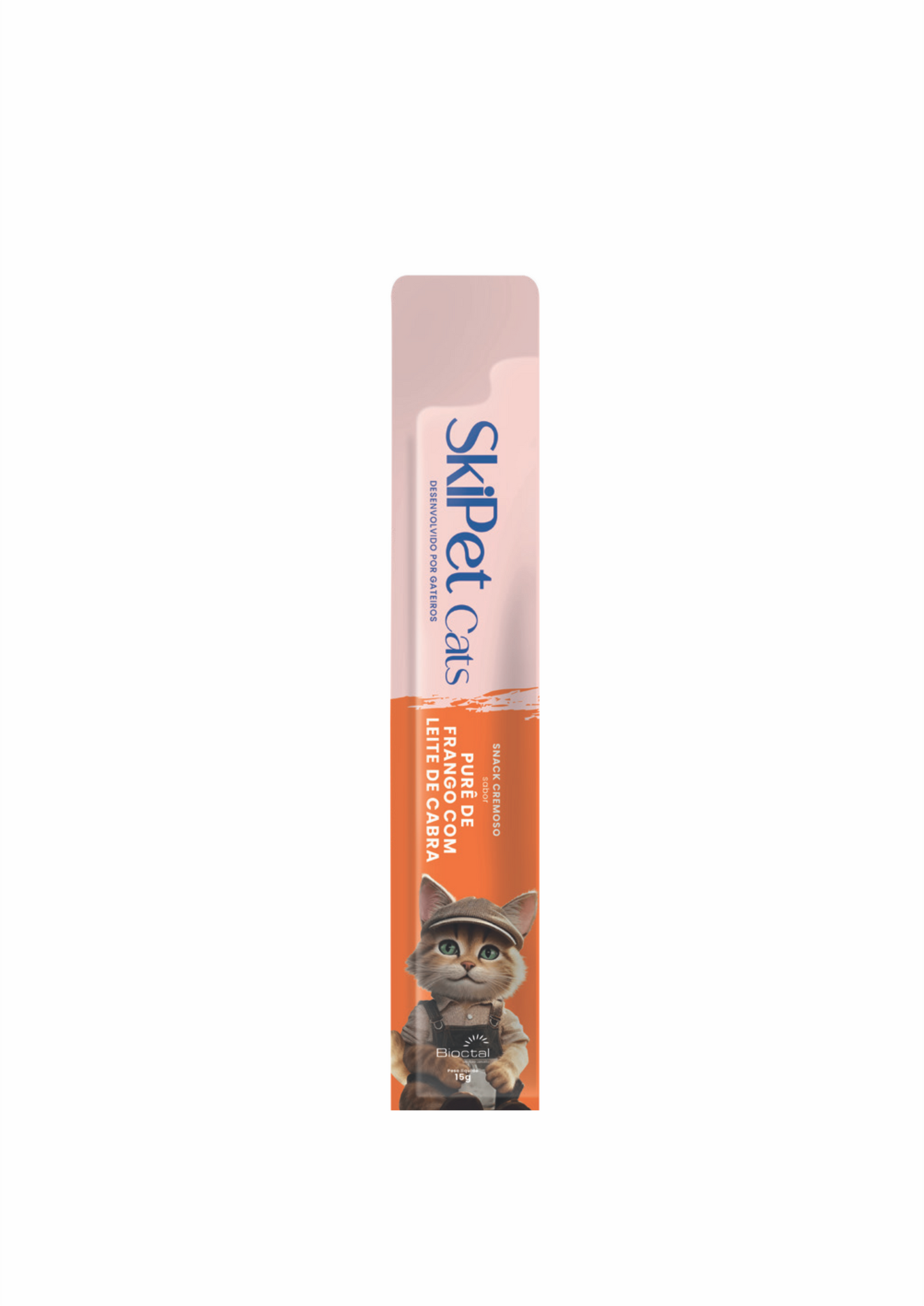 Snack Cremoso Skipet Cats Frango C/ Leite De Cabra Sachê 15g