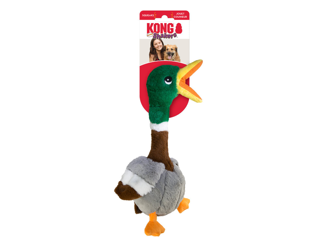 Brinquedo de Pelúcia KONG Shakers Honkers | Pato Interativo e Divertido para Cães