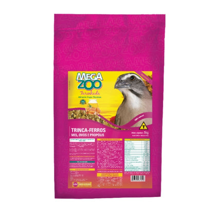 Ração Farinhada Mel, Ovos e Própolis para Trinca Ferros | Megazoo