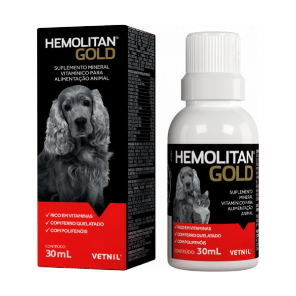 Suplemento Hemolitan Gold Gotas 30ml | Vetnil