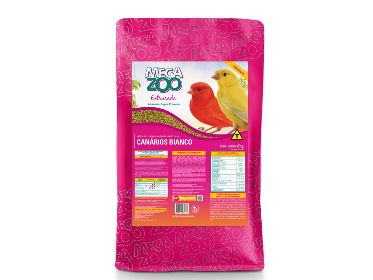 Megazoo Canary White Extruded Food 6kg