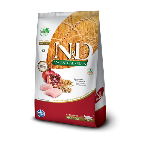 Ração N&D Ancestral Grain Frango Gatos Adultos 1,5kg | Farmina