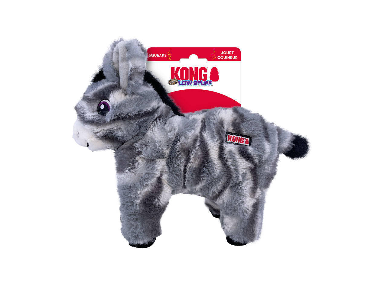 Brinquedo Pelúcia KONG Low Stuff Stripes Burro | Cães M