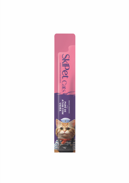 Snack Cremoso Skipet Cats Atum Com Viera Sachê 15g