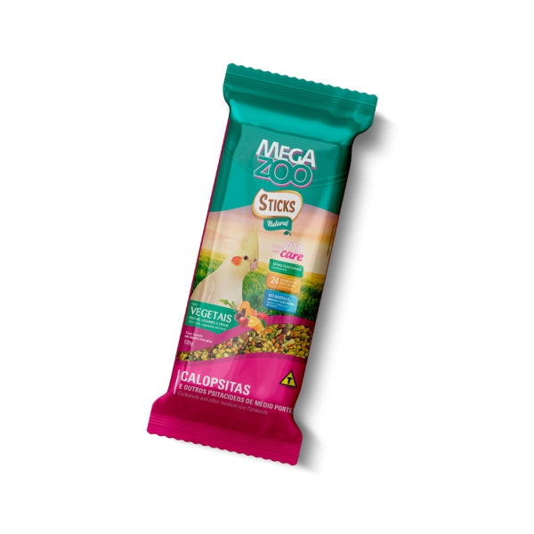 Petisco Stick Calopsita Vegetais com Frutas, Legumes e Ervas 120gr | Megazoo