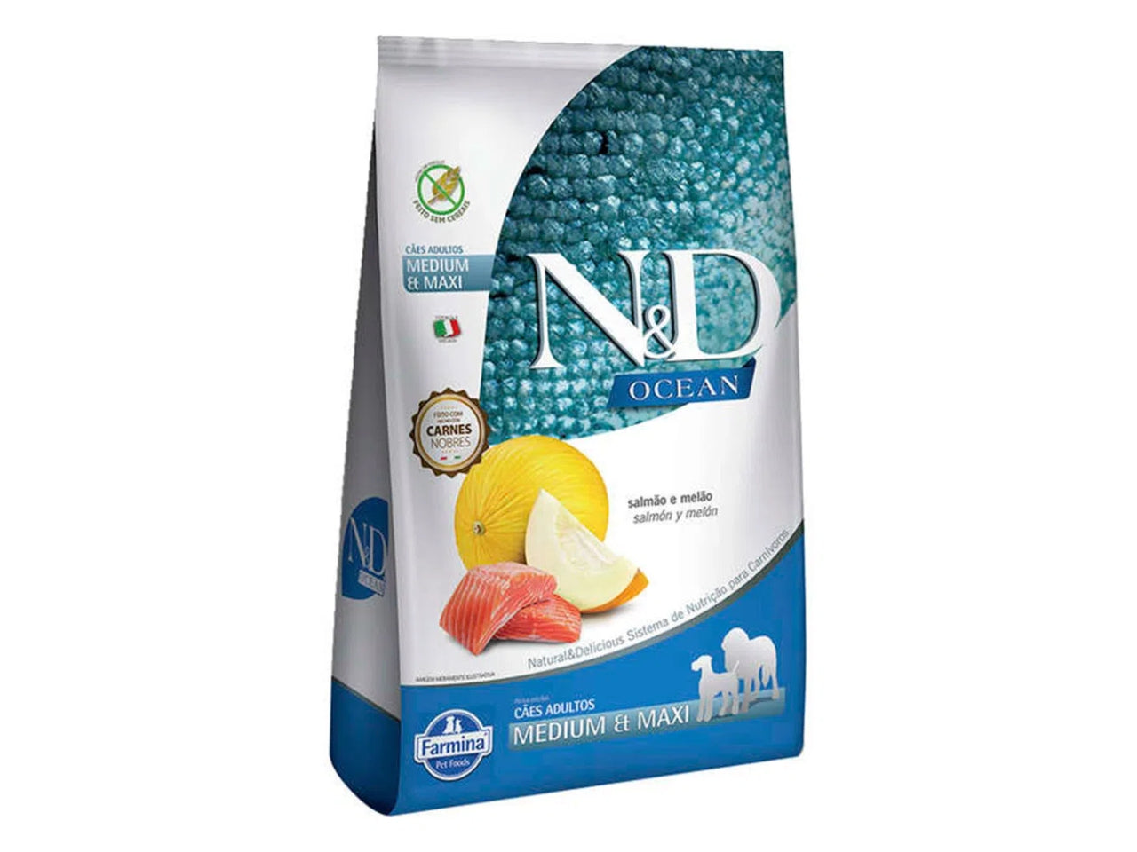 Ração N&D Ocean Salmão Adult Medium/Maxi 10,1kg | Farmina