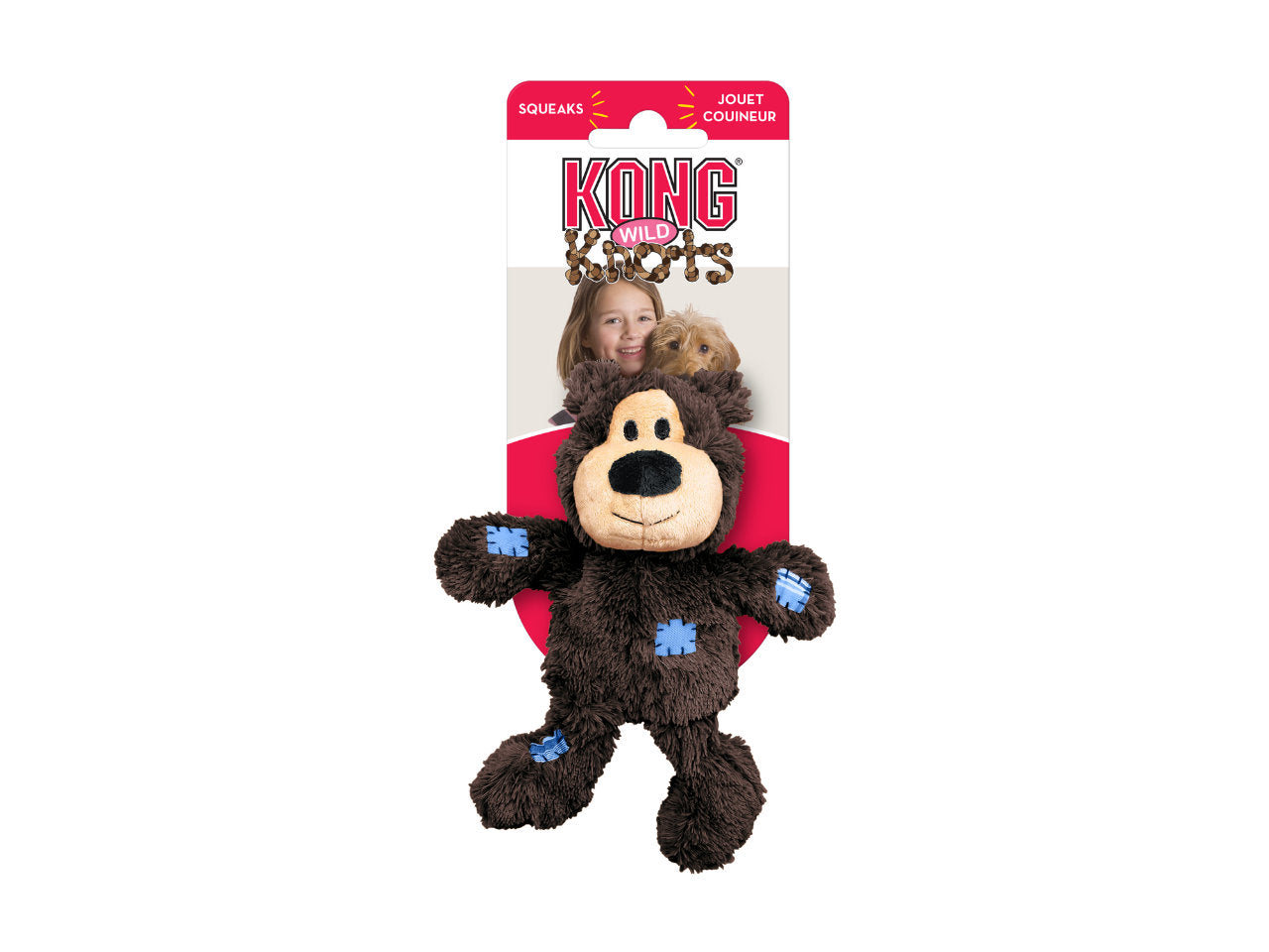 Brinquedo de Pelúcia com Corda KONG Wild Knots Bear | Urso Interativo e Resistente para Cães