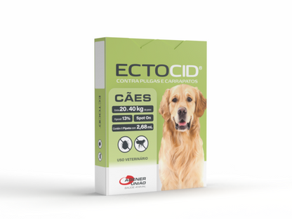 Ectocid Spot On 2.68ml For Dogs from 20 to 40kg | Flea and Tick Treatment
