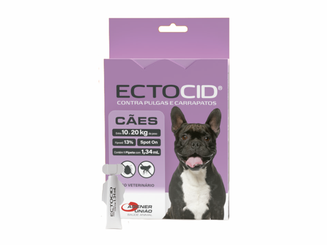 Ectocid Spot On 1,34ml Para Cães de 10 a 20kg | Proteção Contra Pulgas e Carrapatos