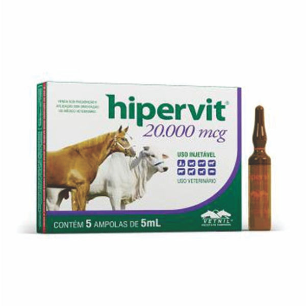 Hipervit 20.000mcg Vitamina B12 Injetável 5ml | Vetnil