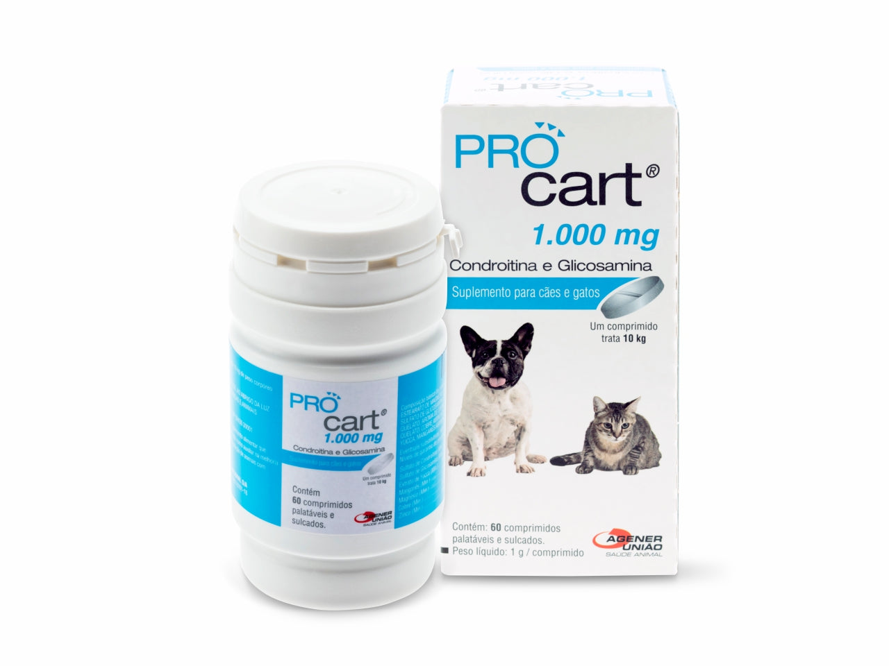 PROCART 60 Comprimidos | Suplemento para Articulações de Cães e Gatos