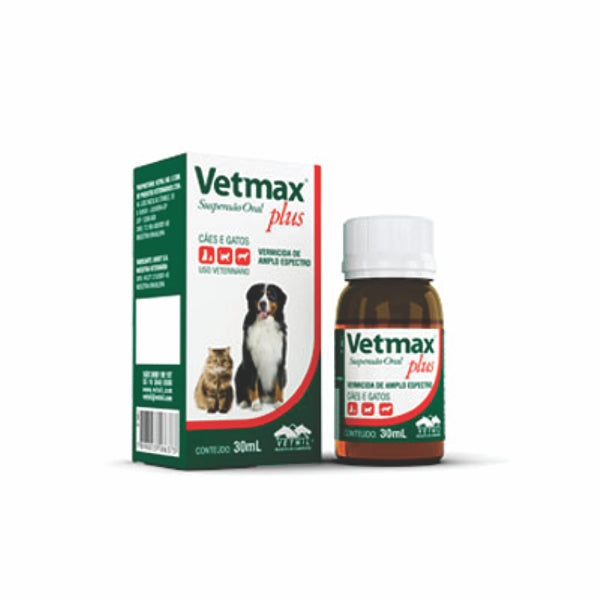 Vetmax Plus Oral Suspension for Dogs and Cats Vetnil 30ml Dewormer for Dogs and Cats