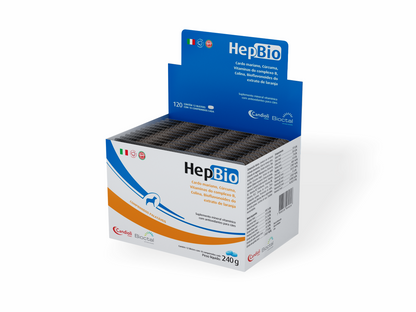 HEPBIO Blister com 10 Comprimidos Suplemento Vitamínico para Suporte Hepático em Cães | Bioctal