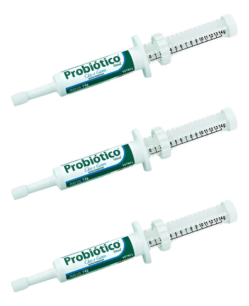 Suplemento Probiótico para Cães e Gatos - 14 g | Vetnil | Kit com 3 unidades