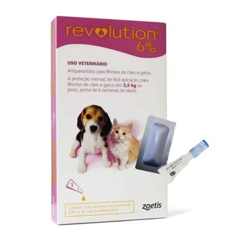Revolution Zoetis 6% Flea Control for Dogs up to 2.5kg 15mg with 1 Pipette