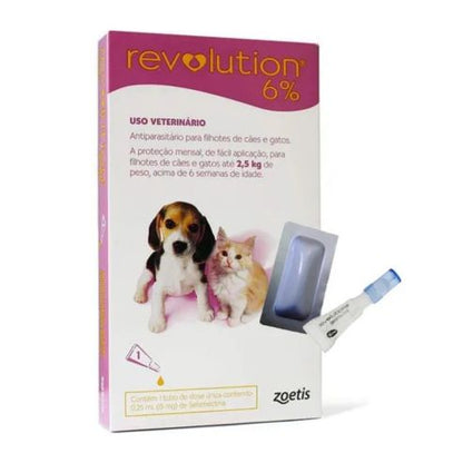 Revolution Zoetis 6% Flea Control for Dogs up to 2.5kg 15mg with 1 Pipette
