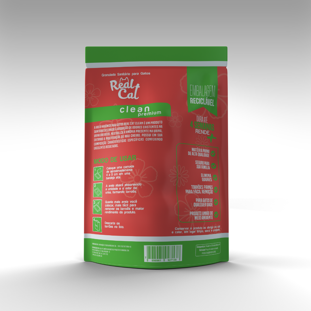 Areia Higienica para Gatos Clean Premium Floral | Real Cat
