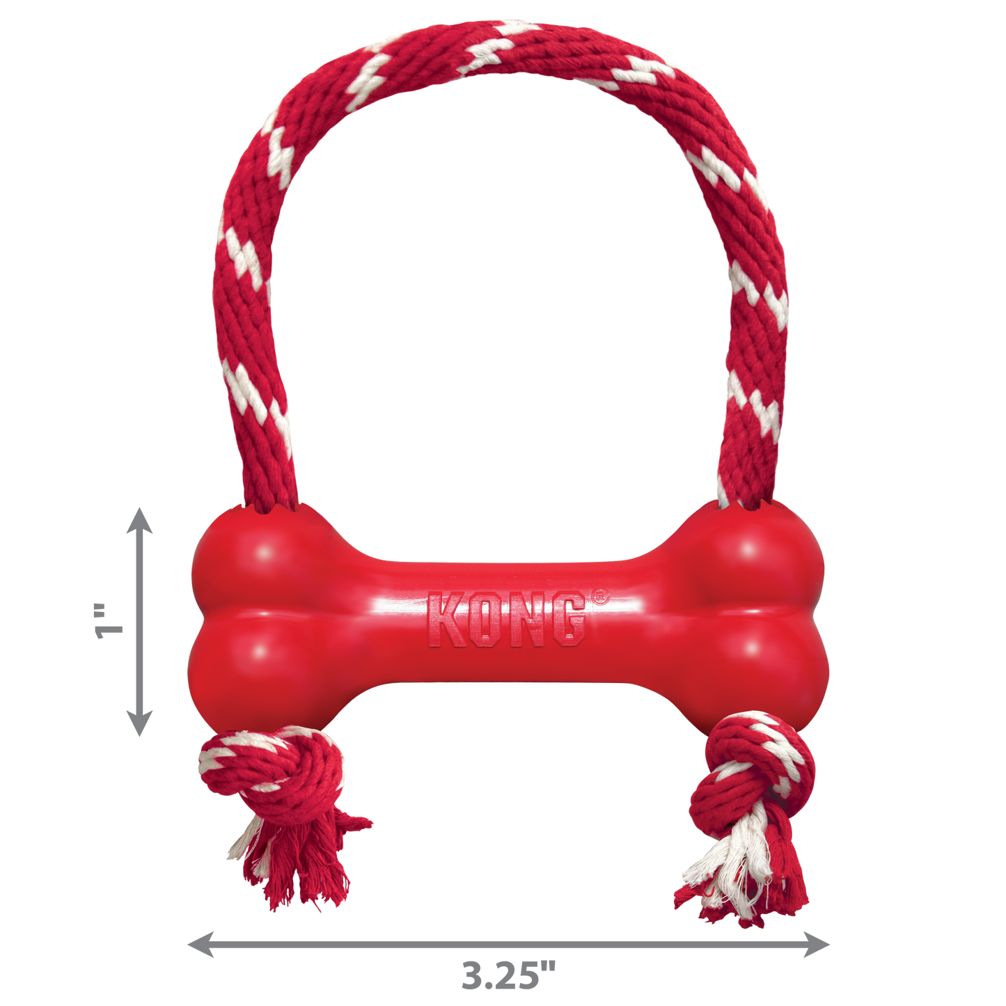 Goodie Bone c/ Corda PP Brinquedo para Cachorro | KONG