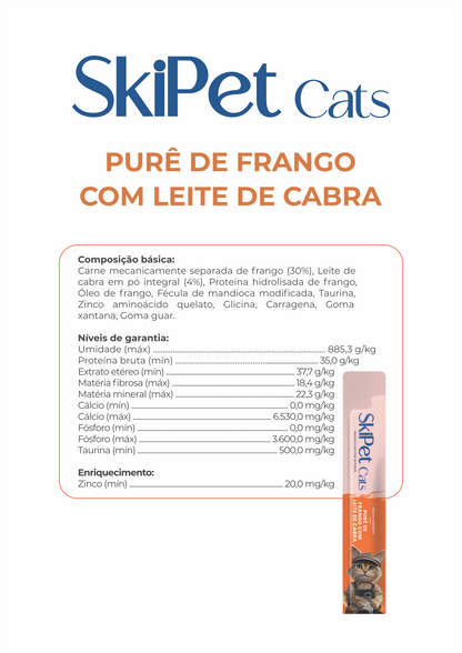 Snack Cremoso Skipet Cats Frango C/ Leite De Cabra Sachê 15g