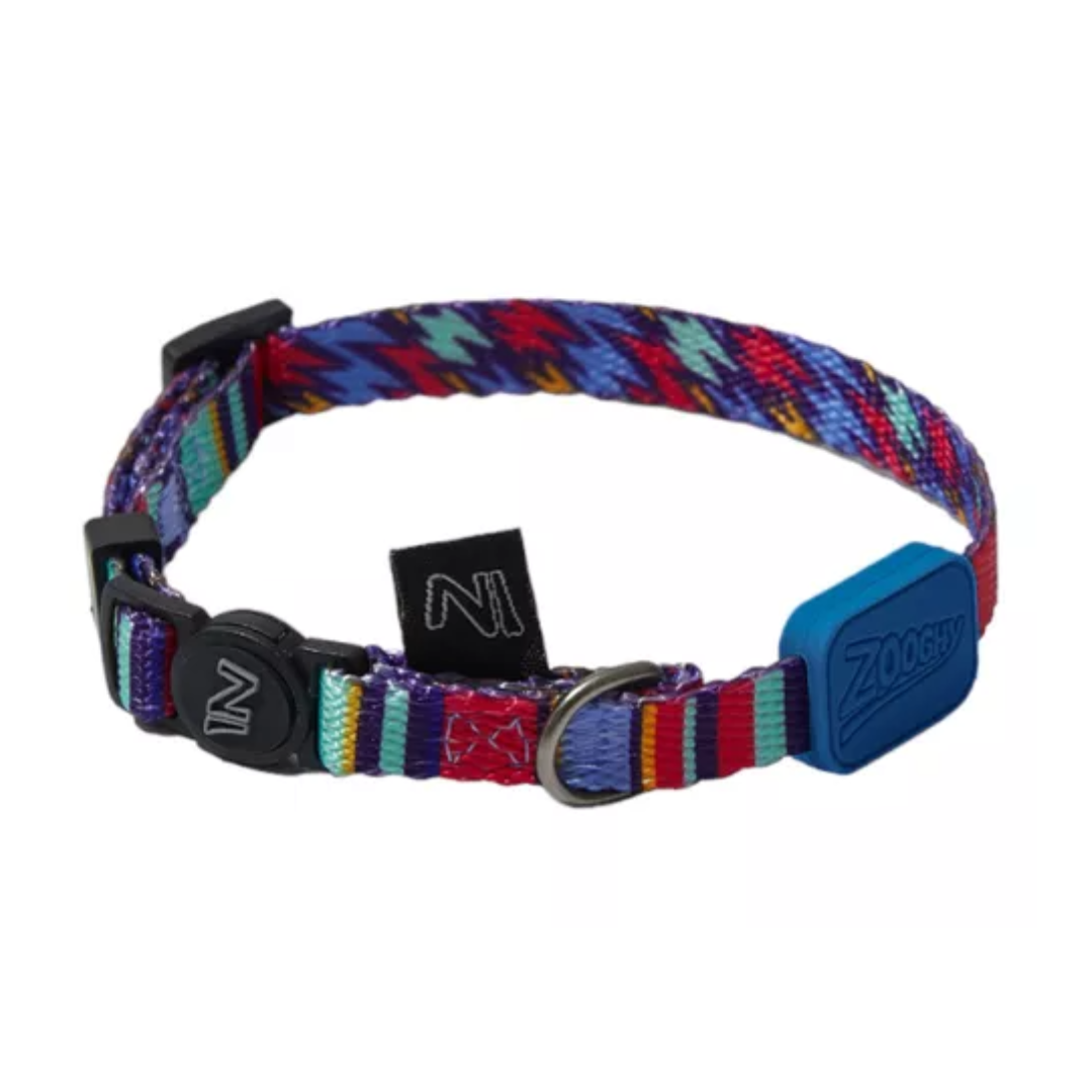 Zooghy Cat Collar with Stripes and Lightning Bolts | Style and Safety