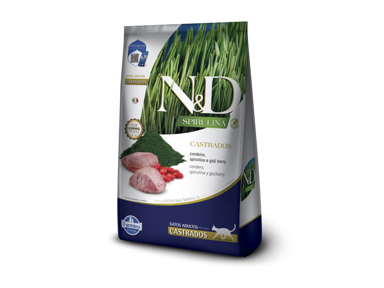Ração ND Spirulina para Gatos Castrados Cordeiro | Farmina