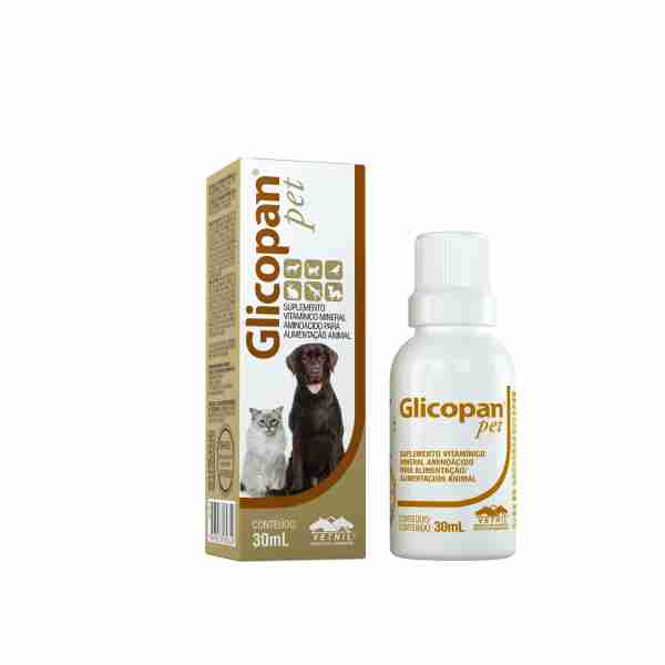 Vetnil Glicopan Pet Vitamin Supplement 30ml in Drops for Mustelids, Reptiles, Dogs, Cats and Birds