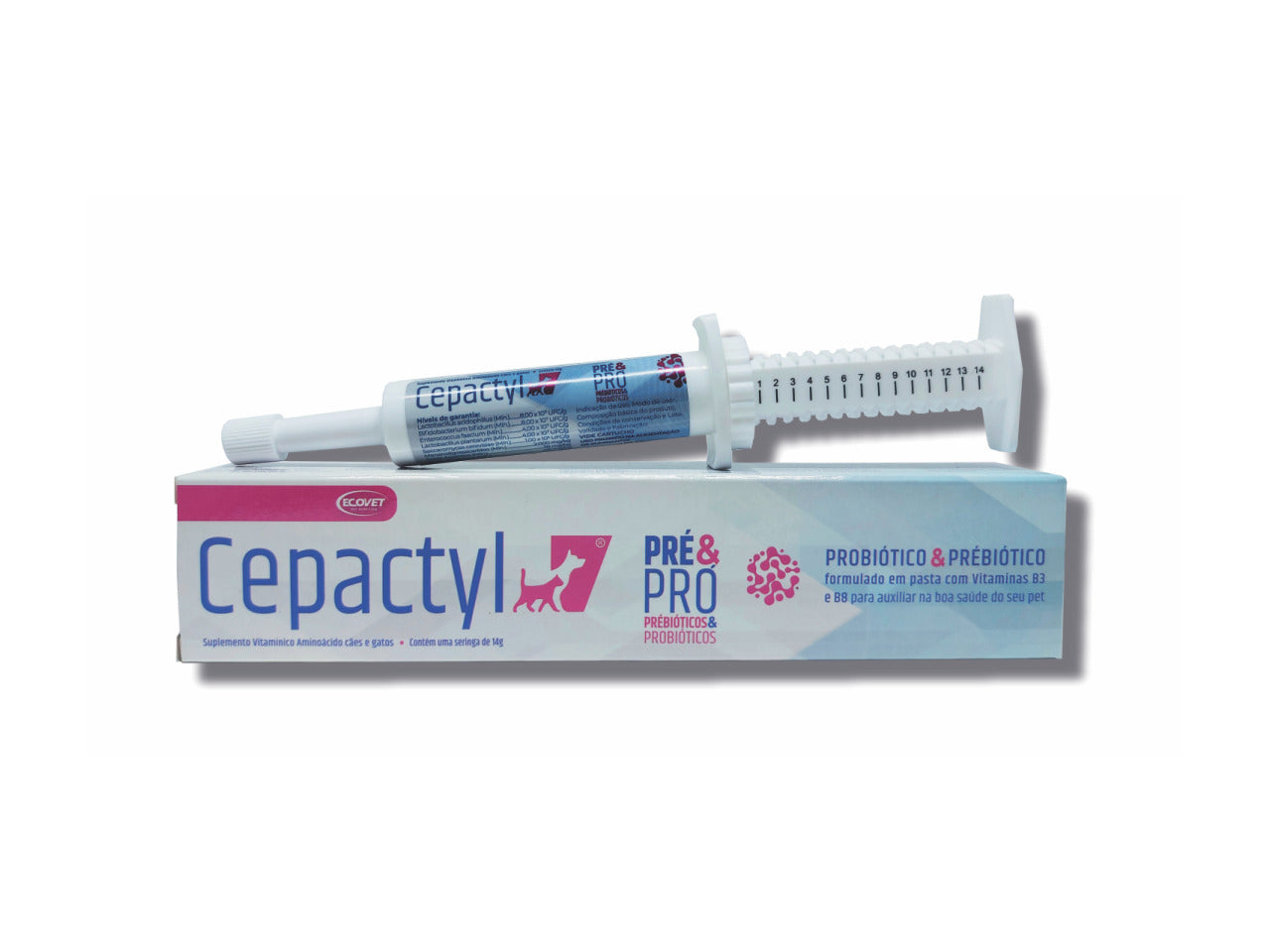 Suplemento Cepactyl Probiótico e Prebiótico 14g para Cães e Gatos | Ecovet