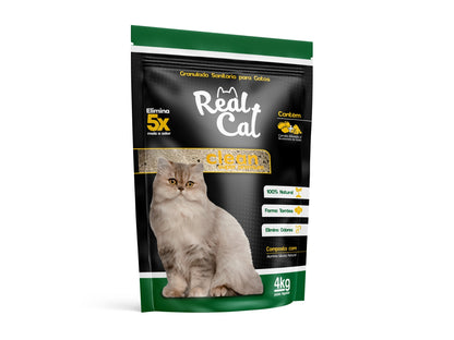 Granulado Sanitário Clean Super Premium c/ Carvão Ativado e Bicarbonato de Sódio | Real Cat