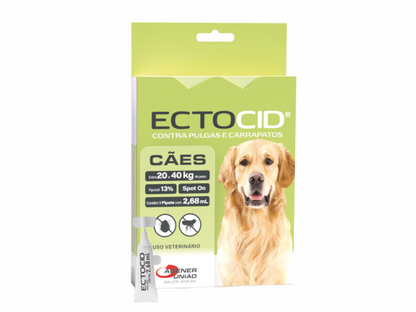 Ectocid Spot On 2.68ml For Dogs from 20 to 40kg | Flea and Tick Treatment