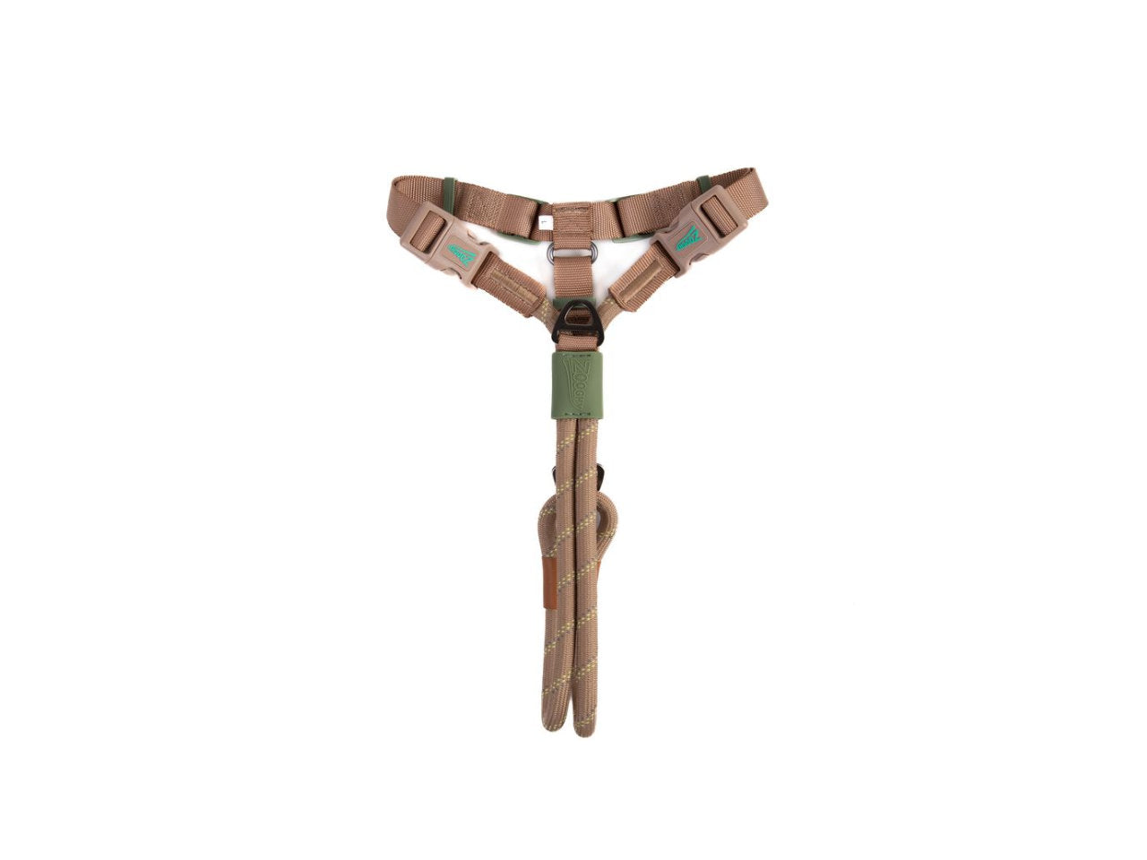 Peitoral Soft Pull Corda Caramelo Verde Para Cães | Zooghy