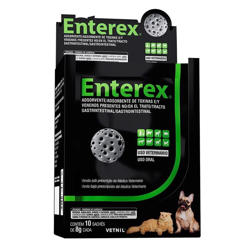 Enterex Sachets 8g | Box with 10 units | Activated Carbon Poisoning