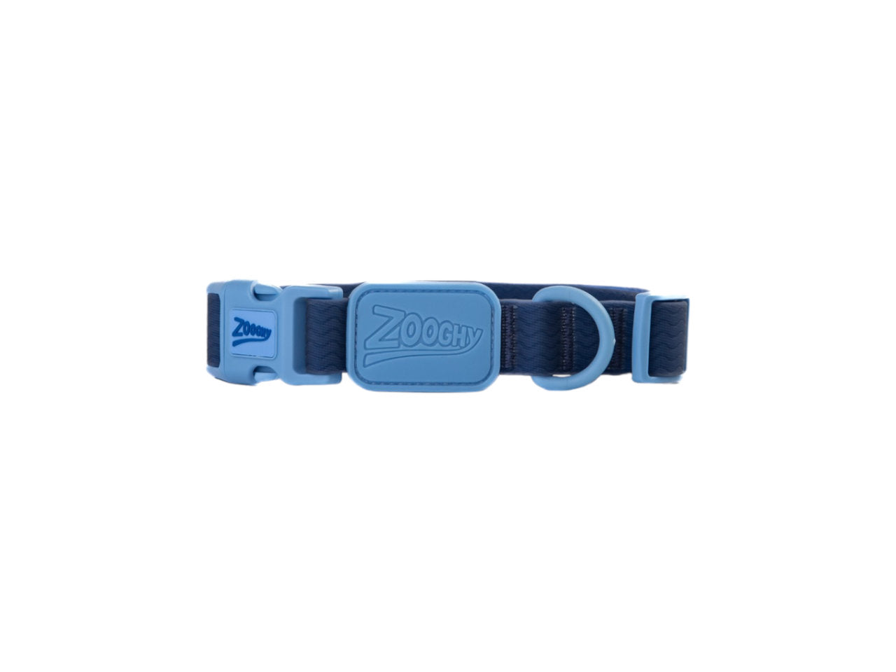 Coleira Acqua Wave Azul de Silicone Para Pet | Zooghy