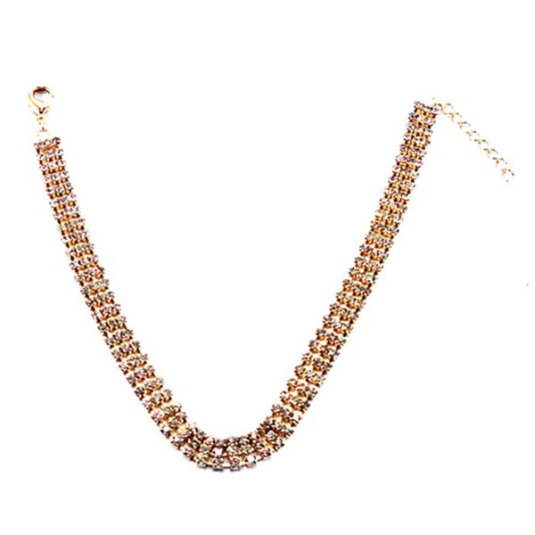 Corrente De Strass Triplo Cristal Para Pet Pelle Pet