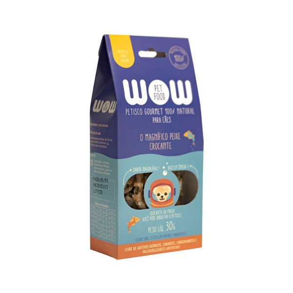 Petisco natural para cães sabor peixe crocante | WOW Pet Food