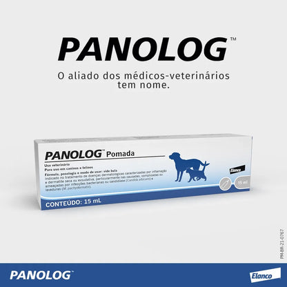 Panolog Pomada Auricular para Cães e Gatos 15 ml | Elanco