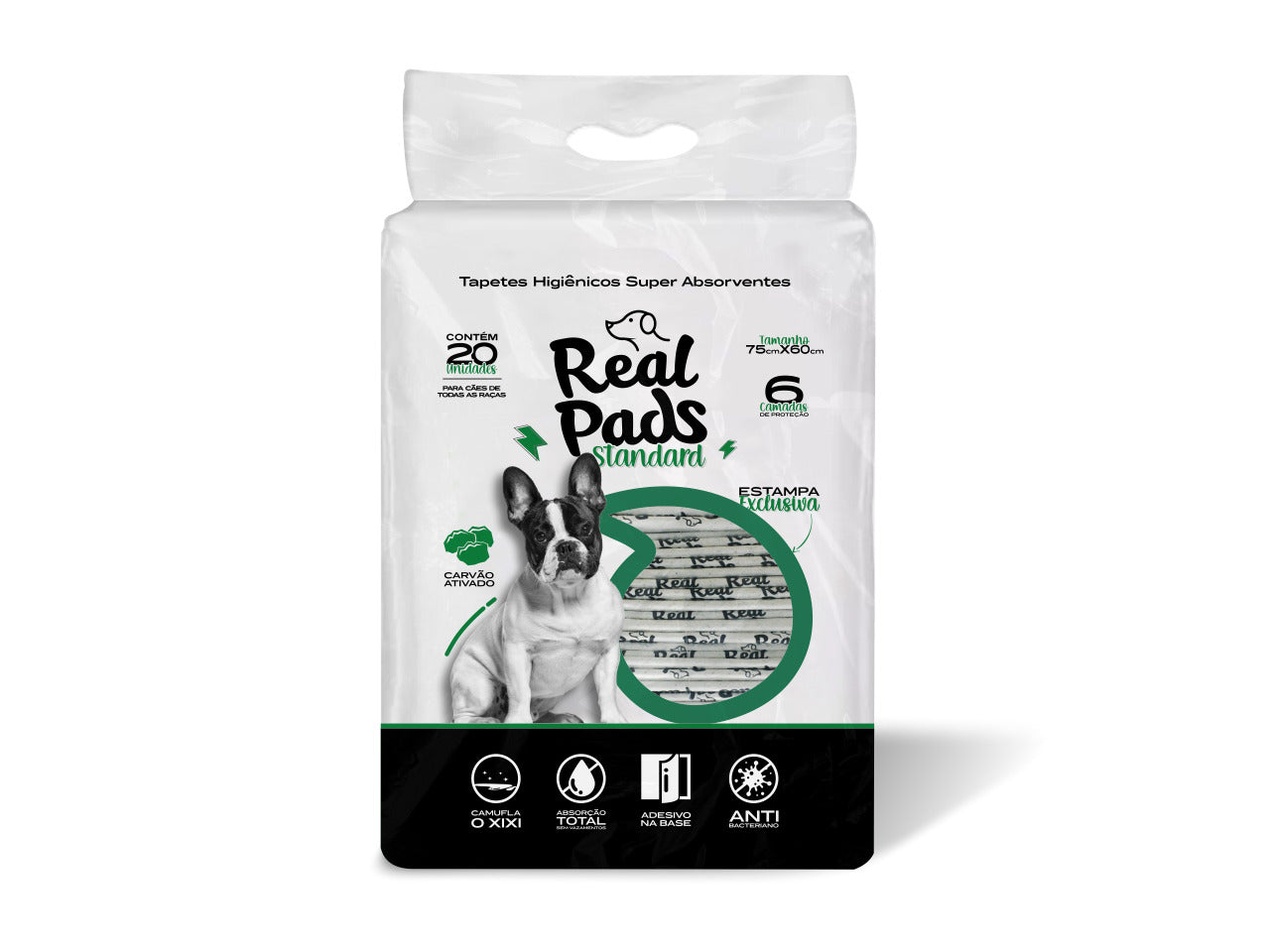 Real Pads Standard Hygienic Mat 75x60cm 20 Units