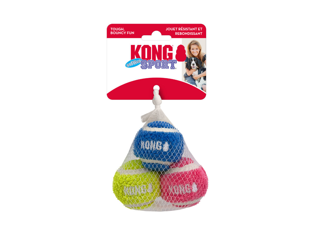 Bolas KONG Sport Softies para Cães – Kit com 3 Unidades | Leves, Seguras e Divertidas