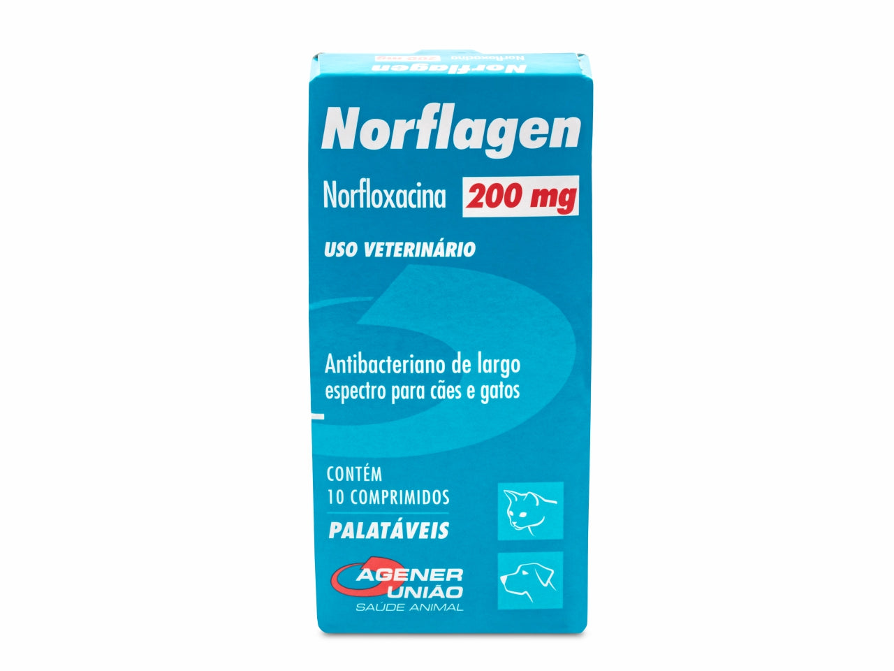 Norflagen 200mg | Antibiótico de Amplo Espectro para Cães e Gatos | 10 Comprimidos