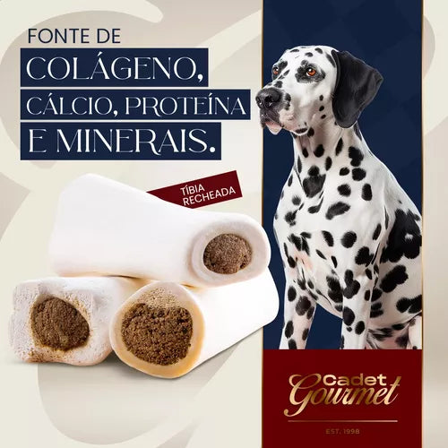 Tibia Recheada Salmão P Mordedor Mastigável P/ Cães | Cadet Gourmet