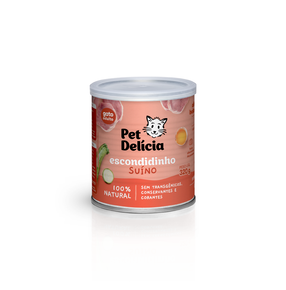 Alimento Natural para Gatos Escondidinho Suíno 320g | Pet Delícia Cão