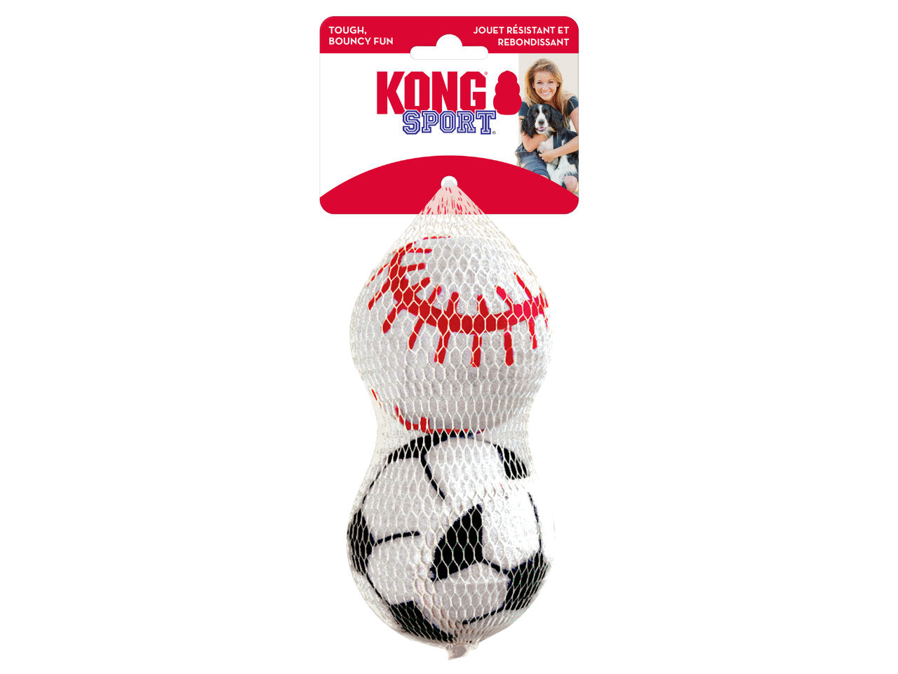 Bola para Cães KONG Sport Balls | Brinquedo Resistente para Buscar e Brincar - Kit