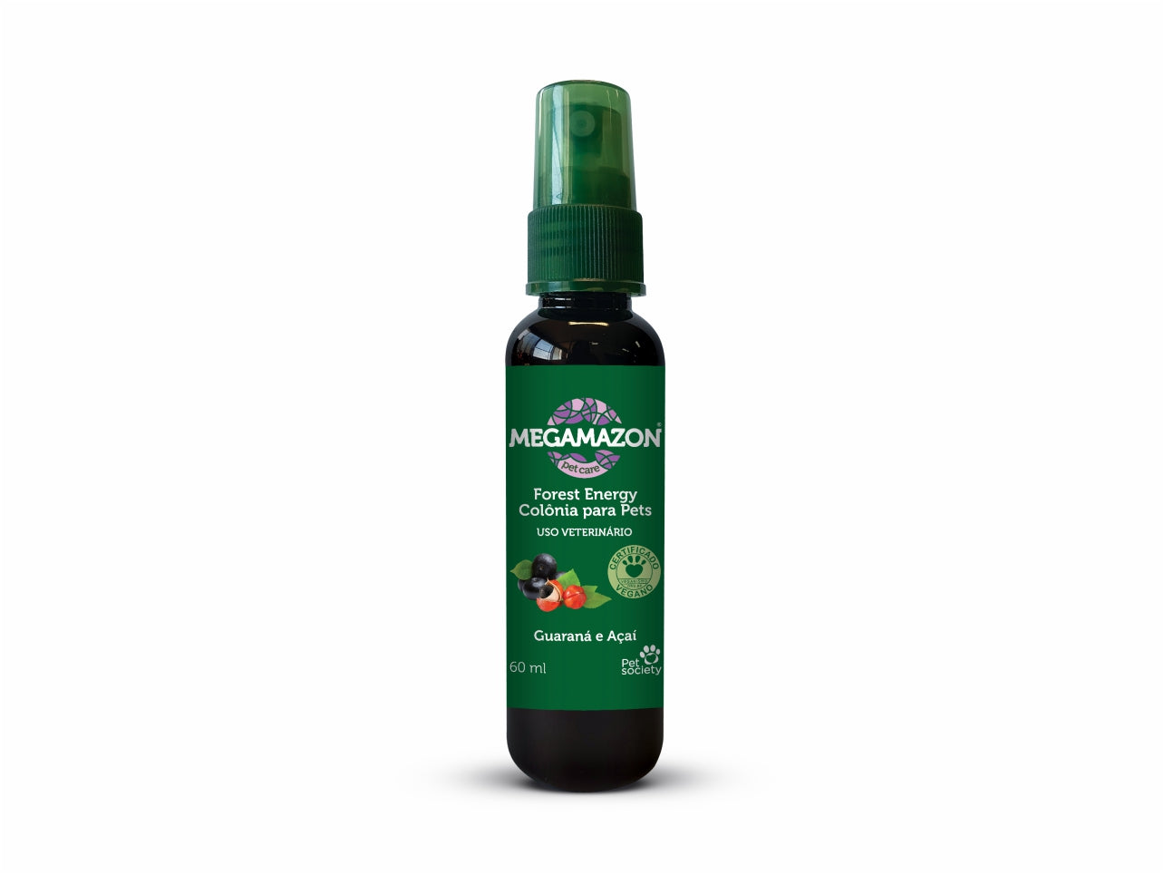 Megamazon Colônia Forest Energy Açaí 60ml | Perfume Vegano para Cães e Gatos