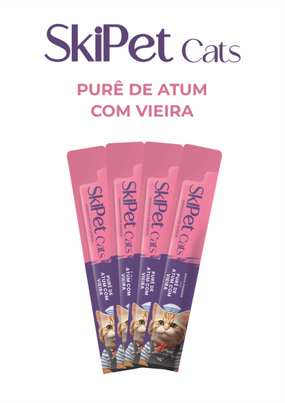 Snack Cremoso Skipet Cats Atum Com Viera Emb. 4unX15g