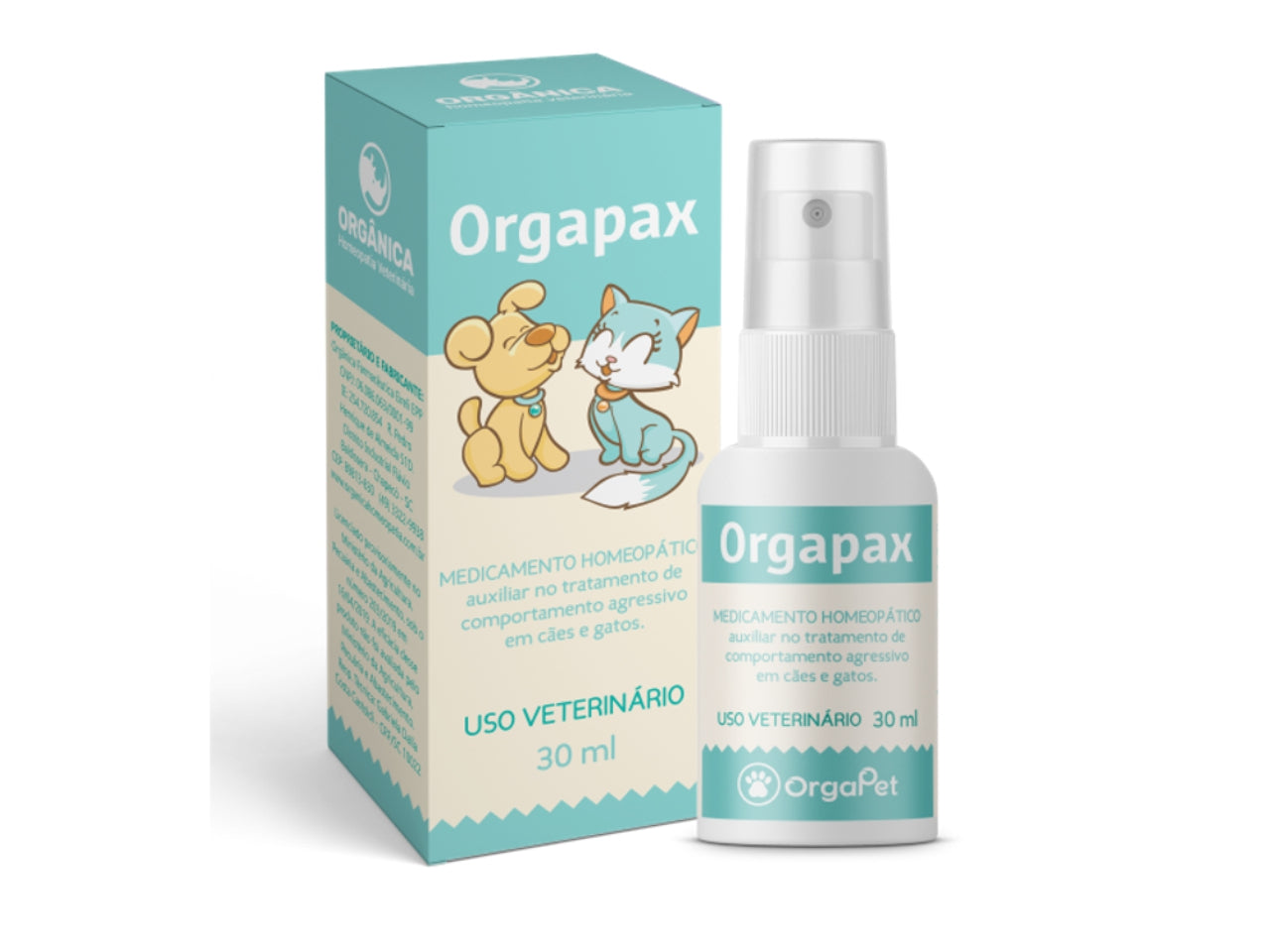Medicamento Homeopático Orgapax Homeopatia Para Cães e Gatos 30ml | OrgaPet