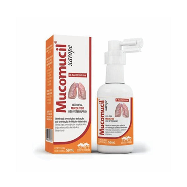 Xarope Expectorante Mucomucil para Cães e Gatos 50ML | Vetnil